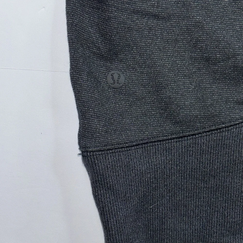 Lululemon Loungeful Cropped Pullover Hoodie Women's Size 6 Spark Black Athletic